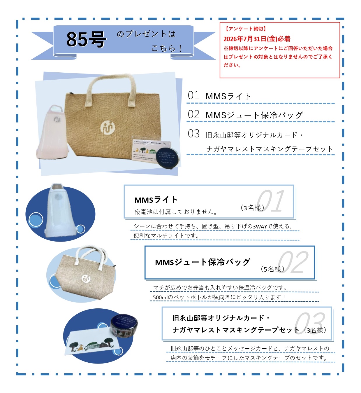Vol.85 プレゼント内容